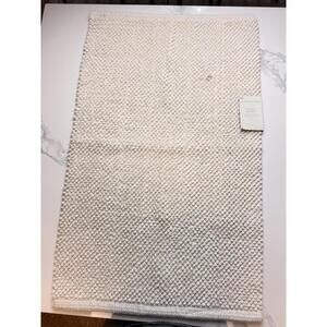 Casaluna Textured Bath Mat 21x34 Cream Cotton Plush Bathroom Rug
